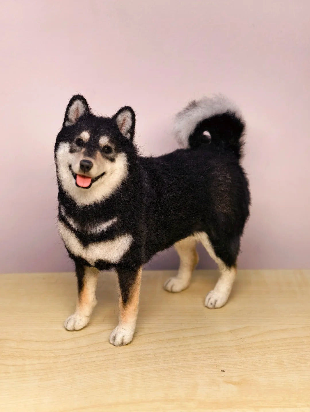 Custom Needle Felted Pet Replica - Lifelike Wool Memorial Sculpture from Photo, Dog & Cat Loss Gift
