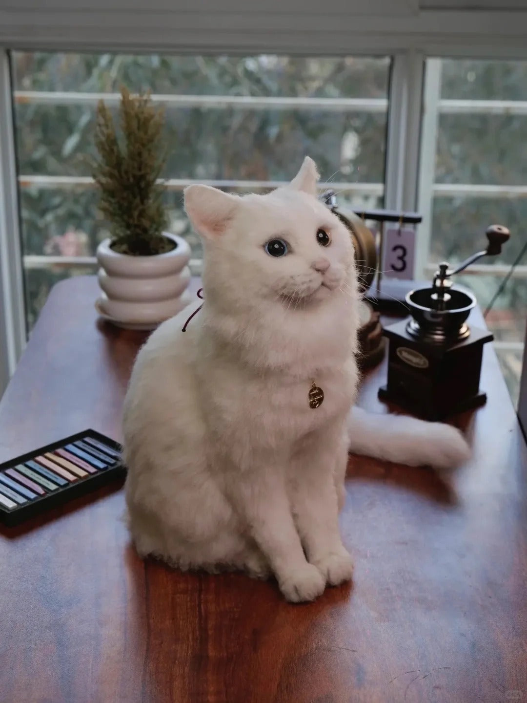 Custom Needle Felted Pet Replica - Lifelike Wool Memorial Sculpture from Photo, Dog & Cat Loss Gift