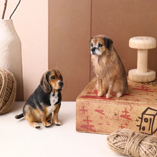 Custom Needle Felted Pet Ornament - Mini Wool Memorial Keepsake from Photo, Pet Loss Gift