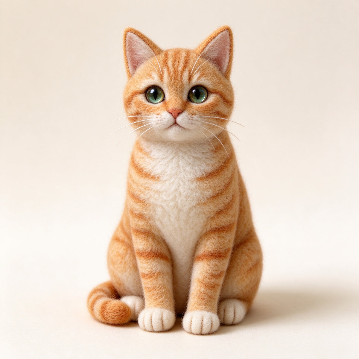 Custom Needle Felted Pet Replica - Lifelike Wool Memorial Sculpture from Photo, Dog & Cat Loss Gift